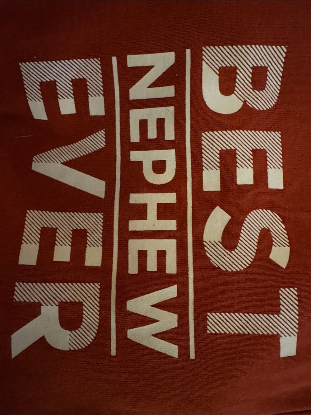 Infant short sleeve, Sepia/ Rust Onesie  with “Best Nephew Ever” Graphic.  NWOT